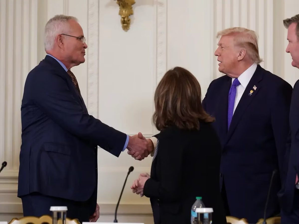 ExxonMobil CEO Darren Woods at a White House meeting with oil executives earlier in Feb 2026