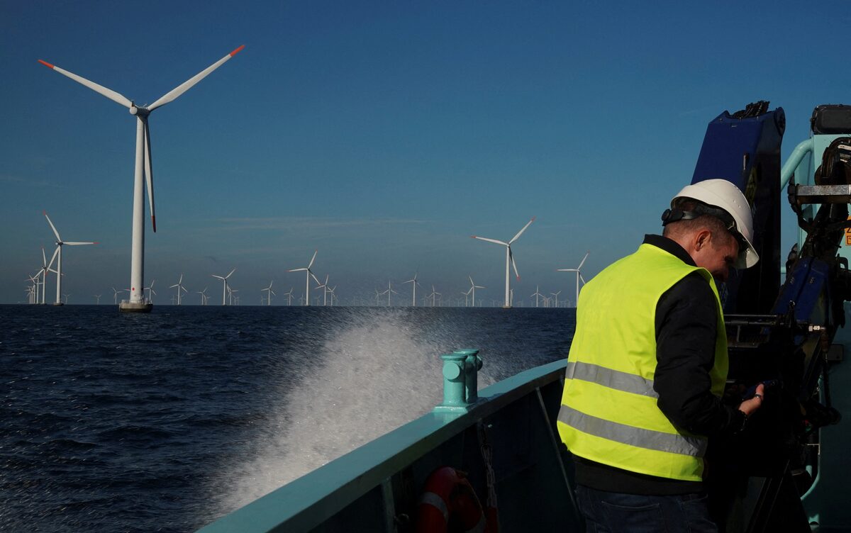 Offshore wind turbines near Nysted, Denmark, September 4, 2023.