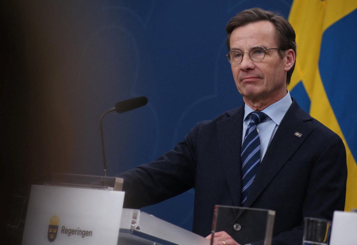 Sweden's Prime Minister Ulf Kristersson attends a press conference in Stockholm, Sweden, March 6, 2026. REUTERS/Tom Little